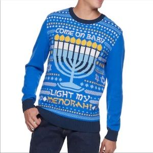 Ugly Christmas Sweater Men's Hanukkah Sweater S